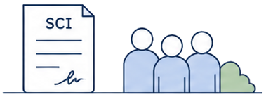 Illustration de la création de la SCI et de l'engagement des associés